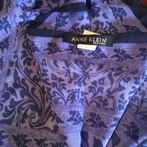 Anne Klein swim sarong. Purple patterned.